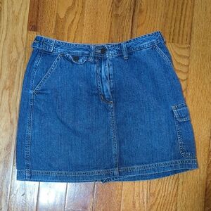 St. John's Bay Classic Blue Denim Mini Skirt